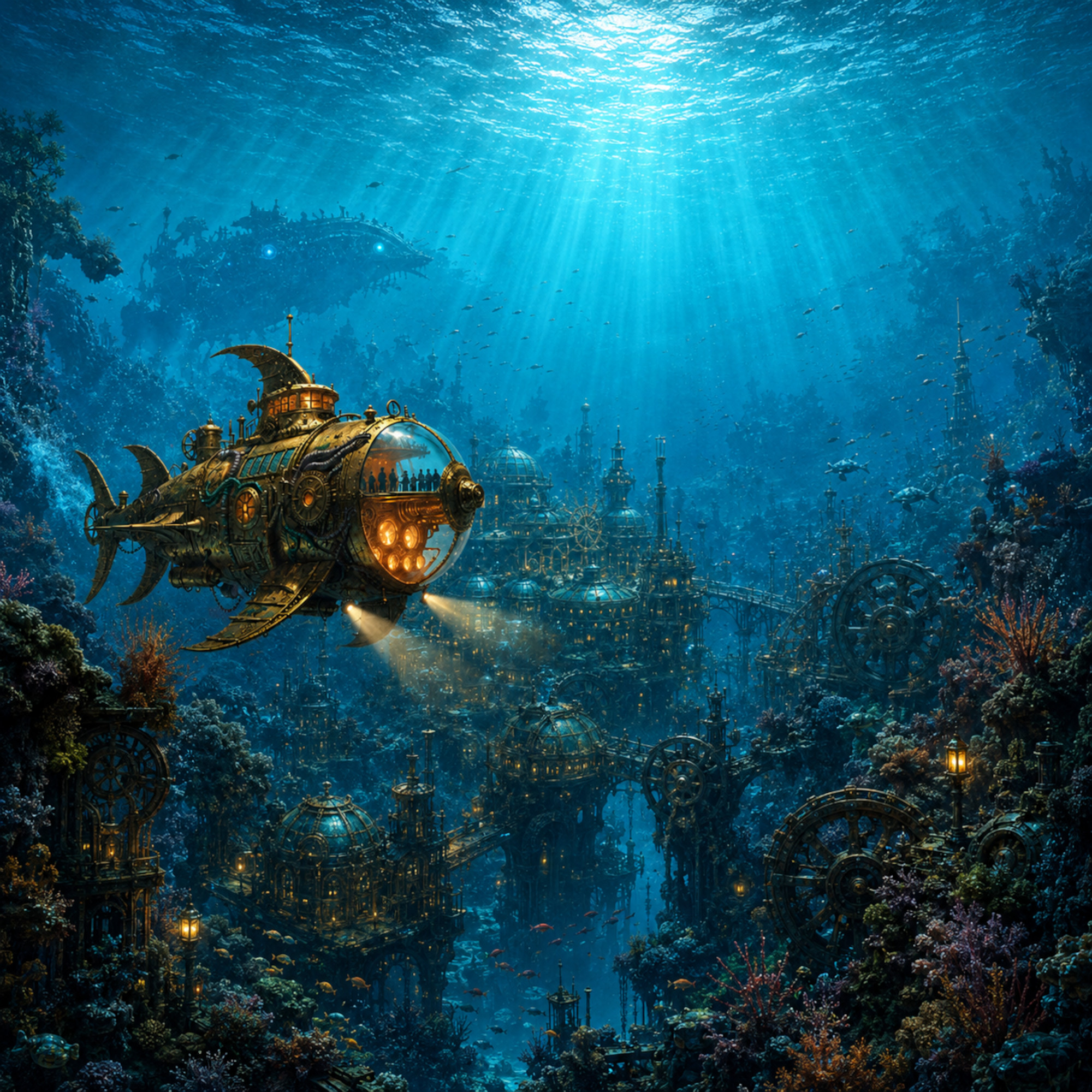 Illustration HacKagou 2026 - OCÉAN, cité sous-marine steampunk